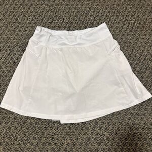 White A-Line Mini Skirt for Casual Wear